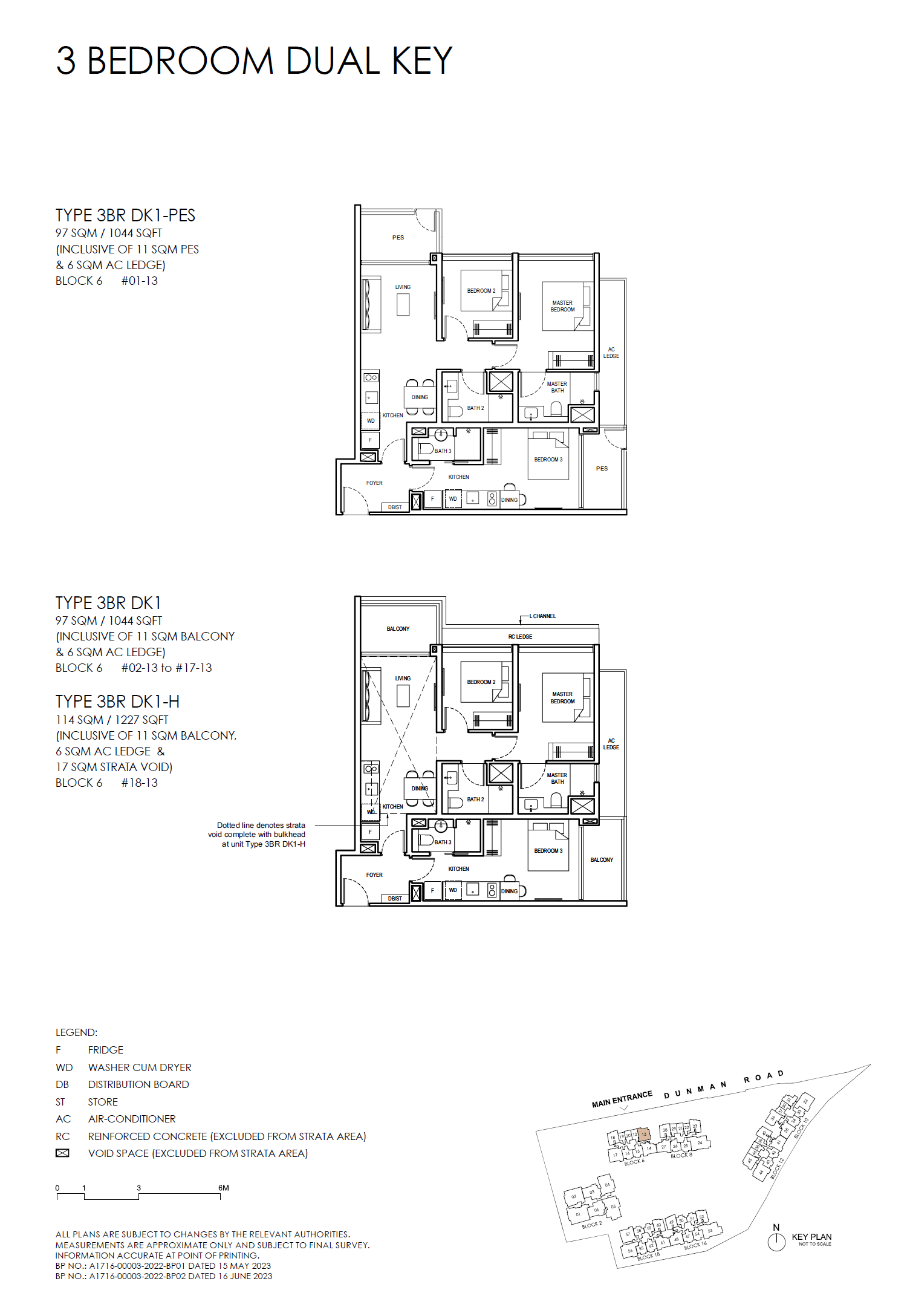 3BR DK1-PES floor plan